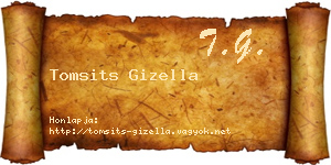Tomsits Gizella névjegykártya